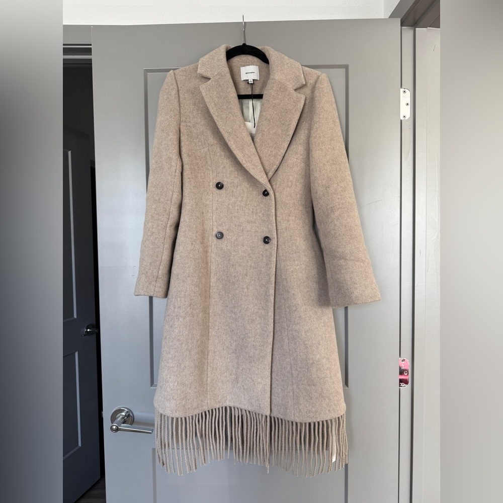 NWT RARE Reformation Dakota Coat with fringe